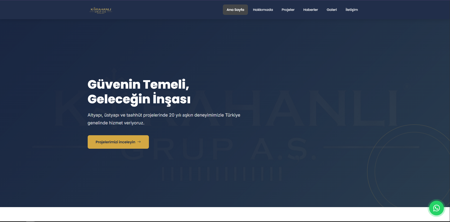 Karahanlı Group A.Ş. Kurumsal Web Sitesi